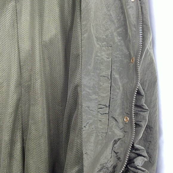Guess Kelsi Hooded Midi-Length Parka Rain Jacket Size Small Army Green Long - Picture 12 of 14